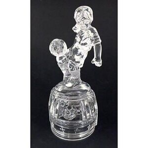 Princess House Lead Crystal Girl Soccer Figurine #808